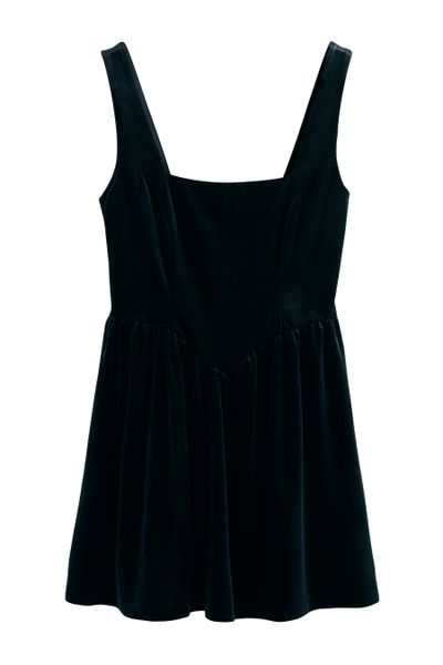 Next Samtkleid Tailliertes Minikleid aus Samt, günstig online kaufen