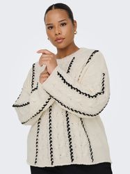 ONLY CARMAKOMA Rundhalspullover CARTESSA CABEL STITCH günstig online kaufen