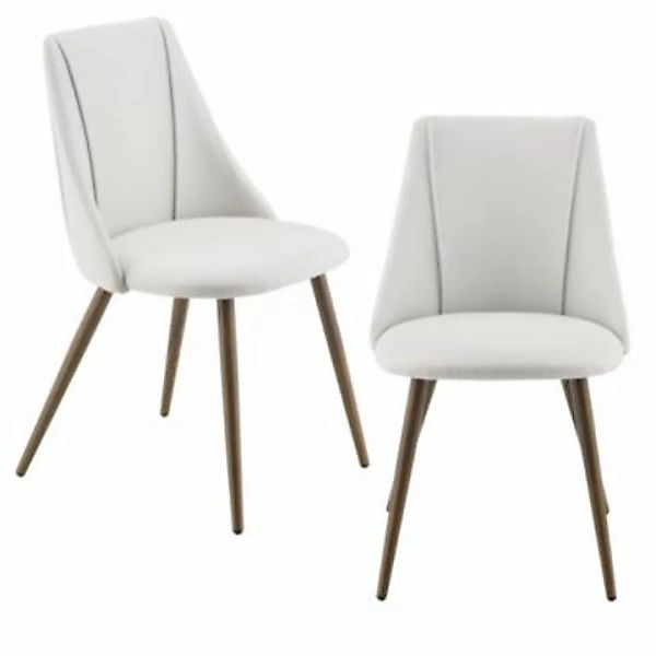 en.casa 2x Polsterstuhl Design Stühle Esszimmerstuhl in verschiedenen Farbe günstig online kaufen