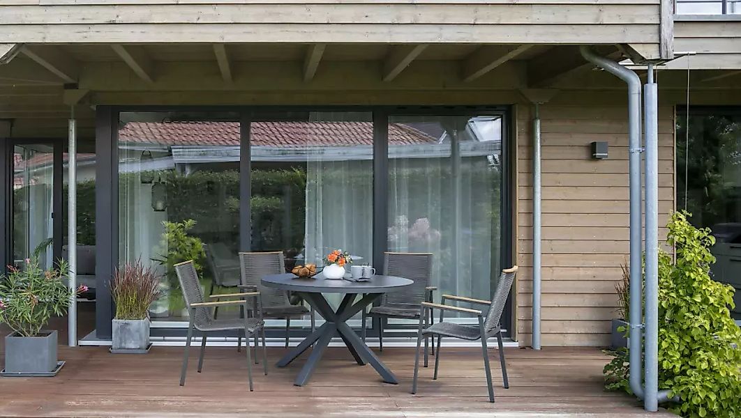 Gartenmöbelset Diningsessel Cadiz mit Tisch Malaga 120 cm günstig online kaufen