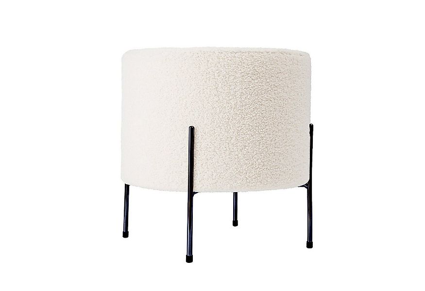 Zedelmaier Sitzhocker Samtiger runder Hocker mit Metallbeinen Extra dickes günstig online kaufen