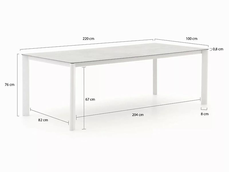 Bellagio Isolo Gartentisch 220x100x76 cm günstig online kaufen