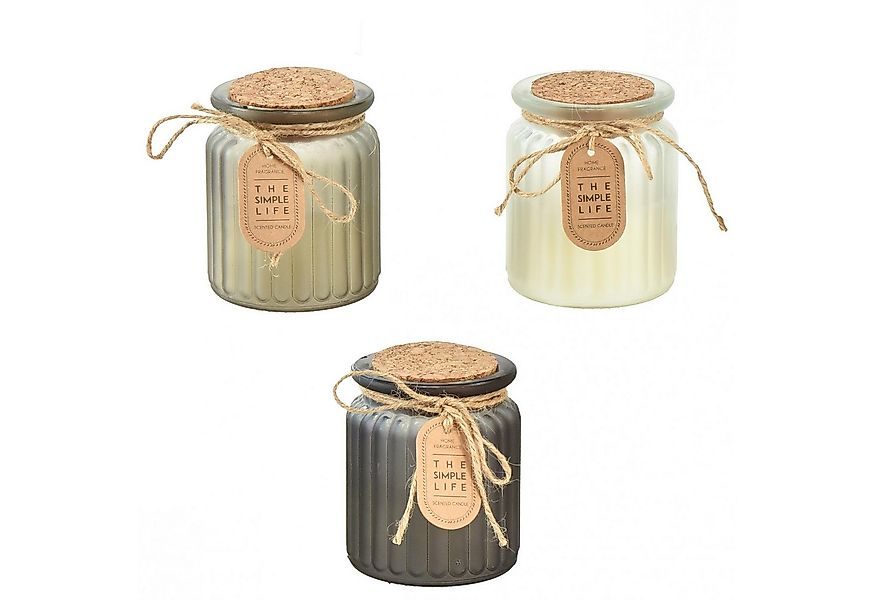 DIJK Duftkerze Duftkerzen Glas Sandelholz Korkdeckel 3er Set, H9cm, 3 Stück günstig online kaufen