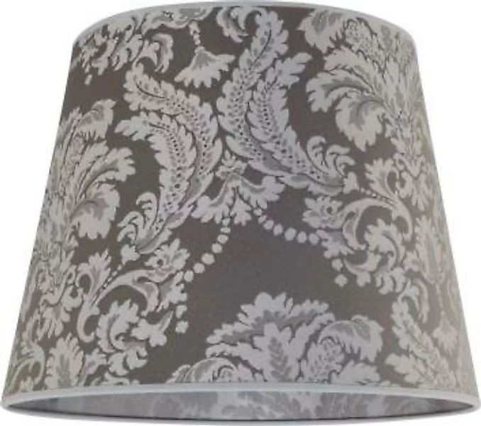 Lampenschirm Stoff Silber Muster E27 Pendelleuchte günstig online kaufen