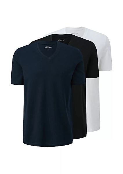 s.Oliver V-Shirt, (3 tlg.) günstig online kaufen