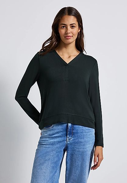 STREET ONE Langarmshirt, aus strecthigem Viskosematerial günstig online kaufen