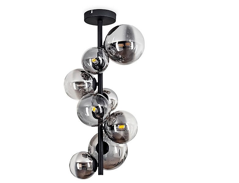 hofstein Deckenleuchte Deckenlampe aus Metall/Glas in Schwarz/Chromfarben/K günstig online kaufen