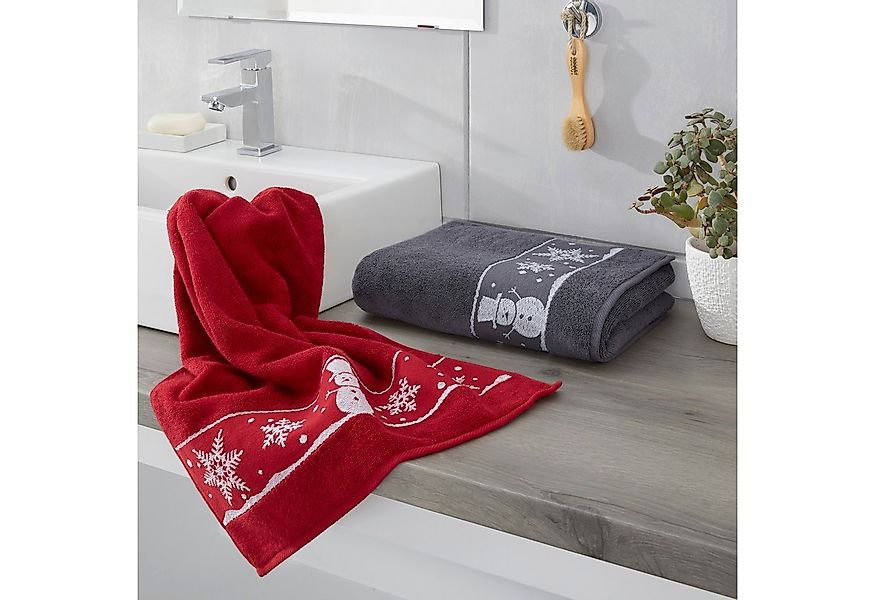 Dyckhoff Handtuch Schneemann, Frottier (1-St), Made in Germany günstig online kaufen