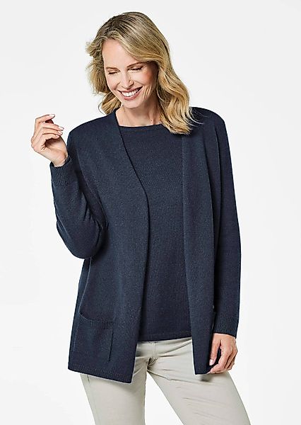 GOLDNER Strickjacke Kurzgröße: Roter Langarm Feinstrick-Cardigan günstig online kaufen