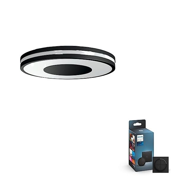 Philips Hue Bluetooth White Ambiance Deckenleuchte Being in Schwarz 22,5W 2 günstig online kaufen