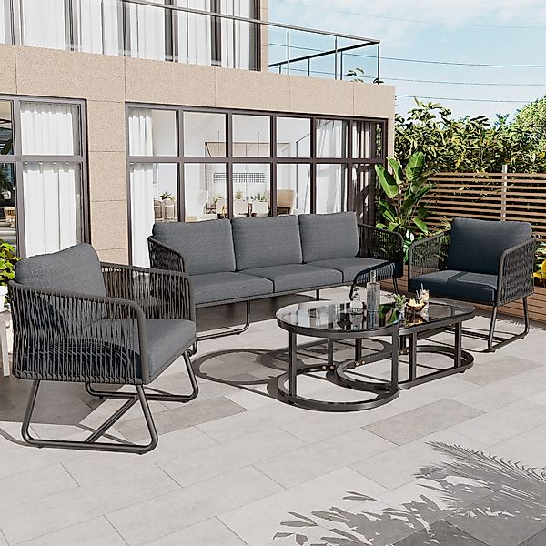 Flieks Gartenlounge-Set, (5-tlg), 5-Sitzer Gartenmöbel aus günstig online kaufen