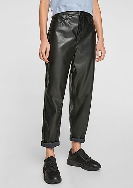 QS 7/8-Hose Relaxed: 7/8-Hose in Leder-Optik günstig online kaufen