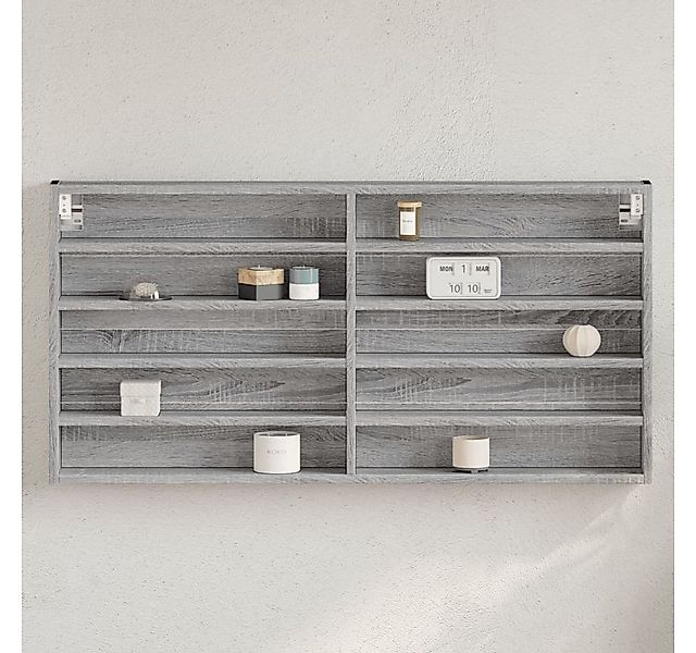 vidaXL Regal Vitrinenschrank Grau Sonoma 100x8,5x50 günstig online kaufen
