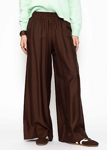 SASSYCLASSY Stoffhose Glänzende Stoffhose mit geradem Bein für Damen Stylis günstig online kaufen