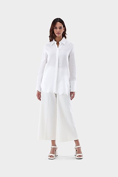 Hemdbluse mit Ginkgo-Stickerei günstig online kaufen