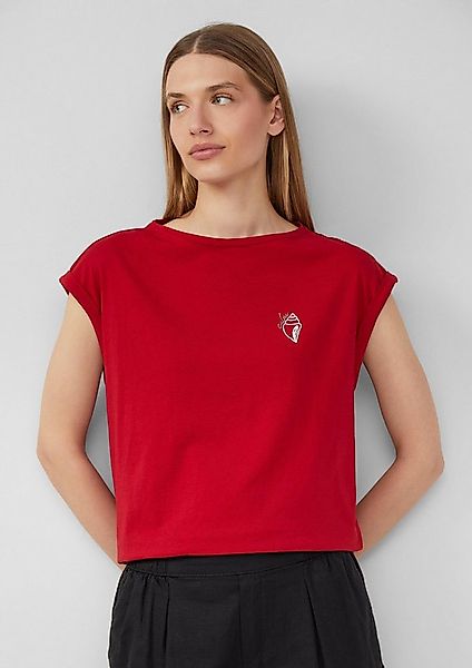s.Oliver Kurzarmshirt T-Shirt Relaxed-Fit-Shirt mit Print und überschnitten günstig online kaufen