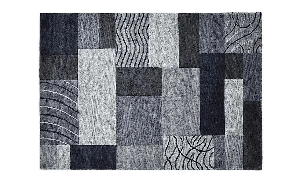 THEKO Wollteppich  Domas ¦ grau ¦ Wolle ¦ Maße (cm): B: 140 H: 1,2 Teppiche günstig online kaufen