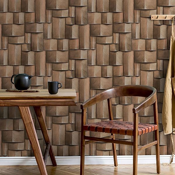Marburg Vliestapete Tapete Modern Cubes, geprägt, günstig online kaufen