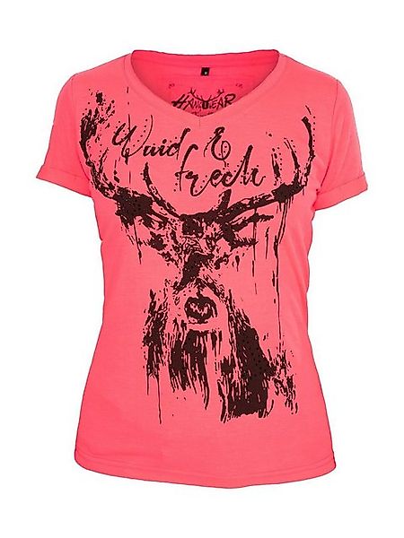 Hangowear Trachtenshirt Trachtenshirt Damen - ALVA - neonpink günstig online kaufen
