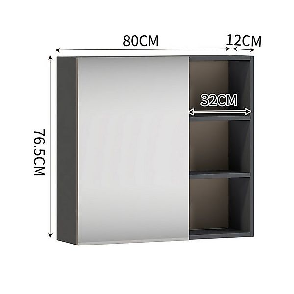 REDOM Badezimmerspiegelschrank Spiegelschrank,Badmöbel (Badschrank,Badspieg günstig online kaufen