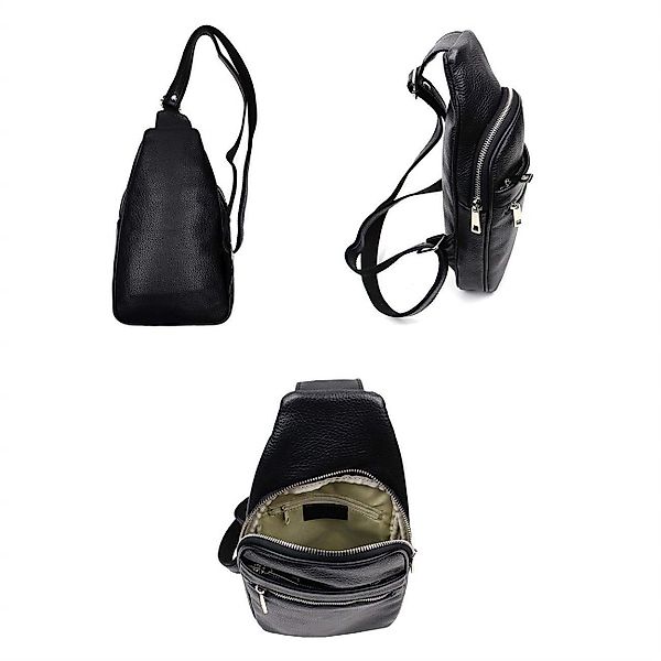 ITALYSHOP24 Schultertasche Unisex Leder Crossbody Bodybag günstig online kaufen