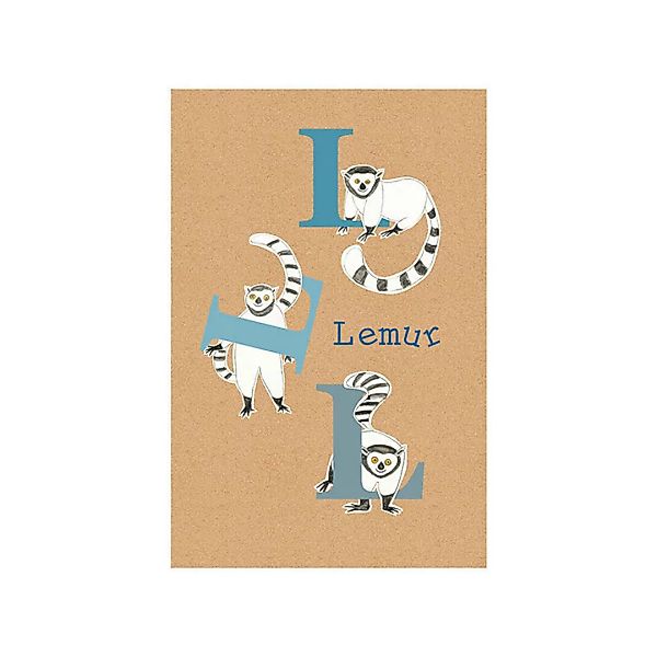 Komar Wandbild ABC Animal L Buchstaben B/L: ca. 30x40 cm günstig online kaufen