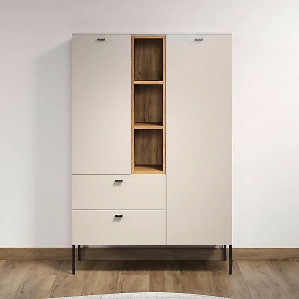 Places of Style Highboard "San Pedro", (1 St.), Sideboard mit Griffen und F günstig online kaufen