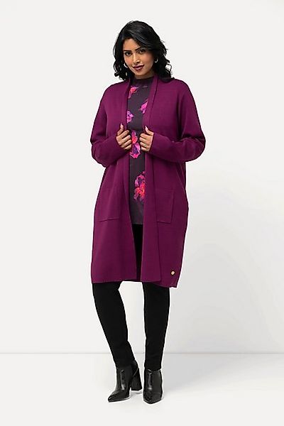 Ulla Popken Langjacke Strickjacke lange offene Form weicher Feinstrick günstig online kaufen