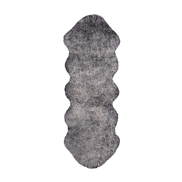 MeGusta Shaggy Hochflor Teppich Uni Anthrazit Mischgewebe 60x180 cm Francis günstig online kaufen