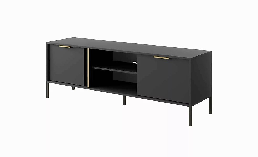 Lowboard  Lars ¦ schwarz ¦ Maße (cm): B: 153,1 H: 53,4 Kommoden & Sideboard günstig online kaufen