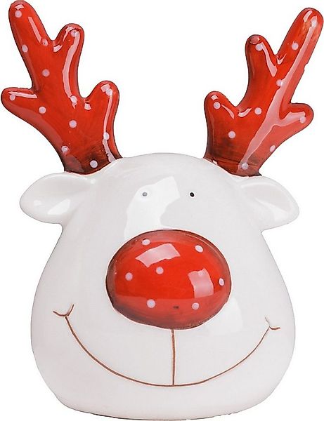 Trend Line Weihnachtsfigur TrendLine Dekofigur Keramik Rentierkopf 11 x 9 c günstig online kaufen