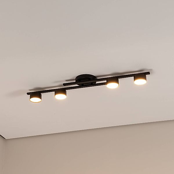 Deckenlampe Fragment, schwarz, Länge 86 cm, Metall, 4-flg. günstig online kaufen