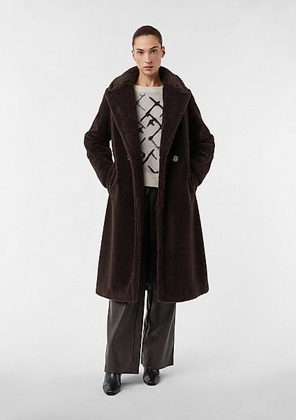 comma Funktionsmantel Outdoor-Mantel Lockerer Mantel aus Teddyplüsch günstig online kaufen