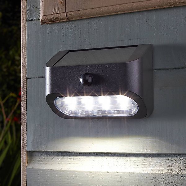 LED-Solar-Wandleuchte Sentinal, Sensor, 2er Pack, IP44 günstig online kaufen