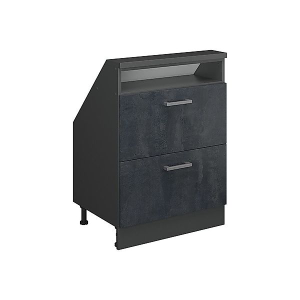 Vicco Unterschrank R-Line, Schwarz Beton/Anthrazit, 60 günstig online kaufen
