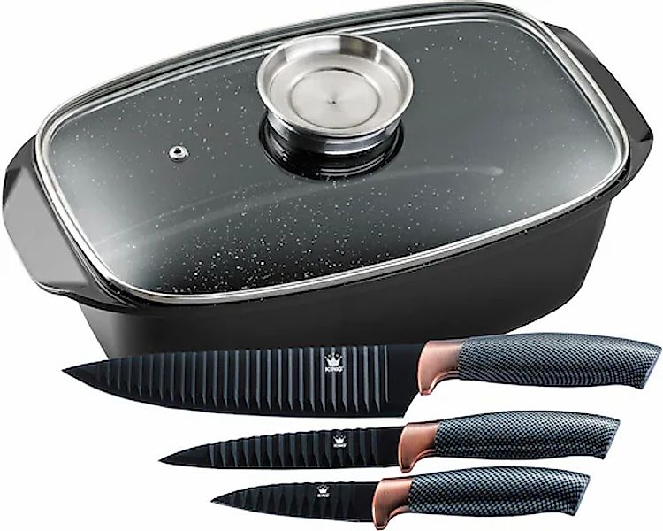 KING Bräter »5 Liter« Set, 3 Küchenmesser im Geschenketui, 5 Stk. tlg. Alum günstig online kaufen