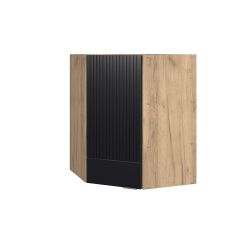 Vicco Eckhängeschrank Fame-Line, Schwarz gestreift/Goldkraft Eiche, günstig online kaufen