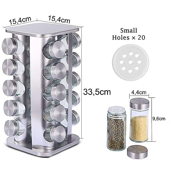SURFOU Gewürzregal Gewürzkarussell Gewürzgläser Stehend Gewürz günstig online kaufen