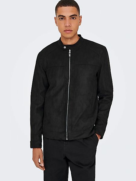 ONLY & SONS Bomberjacke "ONSMIKE FAKE SUEDE JACKET OTW", ohne Kapuze günstig online kaufen