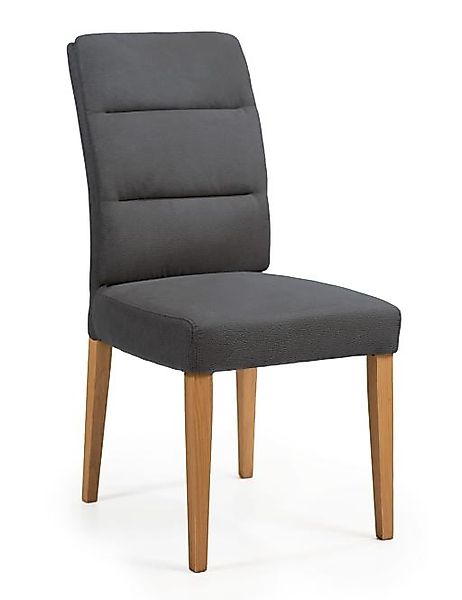Polsterstuhl 2er Set Holz Eiche / Grau FLYNN 8 günstig online kaufen
