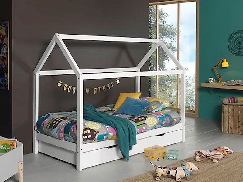 Vipack Hausbett "Dallas, Hausbett Kiefer massiv, stabil gebaut, mit Rolllat günstig online kaufen