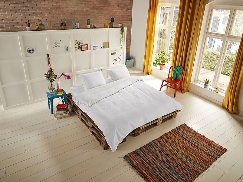 hip Bettwäsche "Hip Uni" 2 Stk. tlg. 100% Baumwolle, Mako-Satin, 135x200, U günstig online kaufen