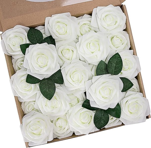 Kunstblume Künstliche Blumen Rosen, 25 Stück günstig online kaufen