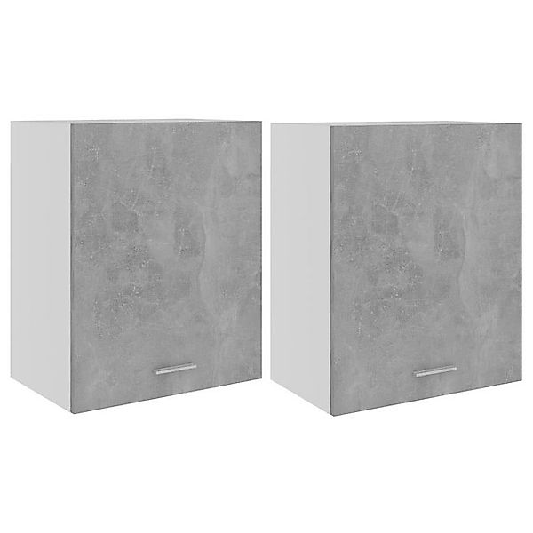 vidaXL Hängeschrank Hängeschränke 2 Stk Betongrau 50x31x60 cm Spanplatte günstig online kaufen