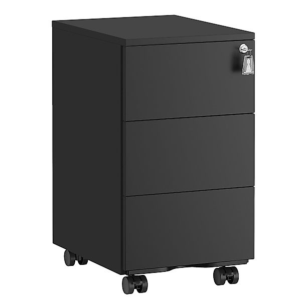 SONGMICS Rollcontainer Schubladenschrank, mobiler Aktenschrank, Metallschra günstig online kaufen