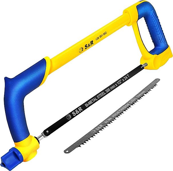 S&R Bügelsäge 300 mm Multifunktions-Bügelsäge für Metall, Kunststoff, Holz, günstig online kaufen