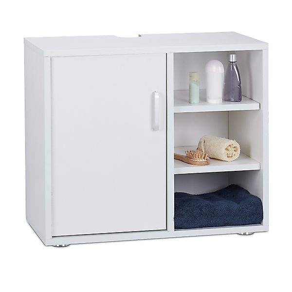 relaxdays Waschbeckenunterschrank 4 Fäch Weiß günstig online kaufen