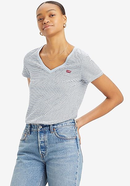 Levi's® V-Shirt PERFECT VNECK mit Mini-Batwing-Logostickerei günstig online kaufen