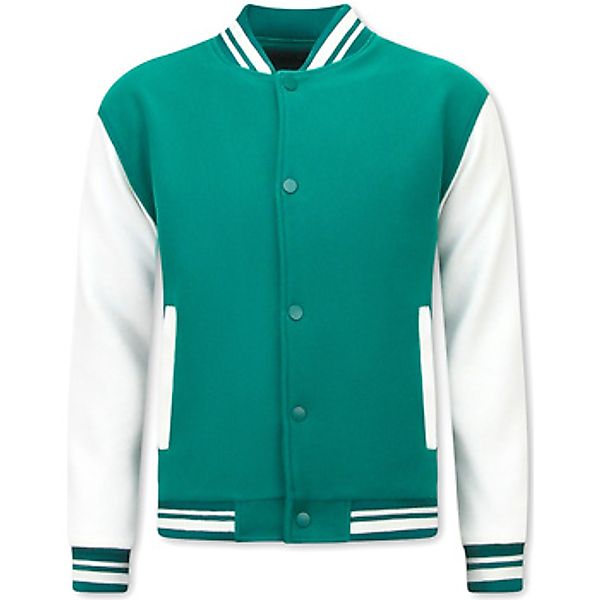 Enos  Blazer Schlichte Baseballjacke Grun günstig online kaufen