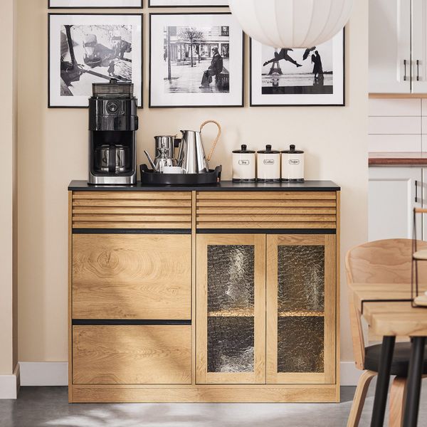 SoBuy Sideboard Kommode Küchenschrank Flurschrank 112x89x40cm FSB99-N günstig online kaufen